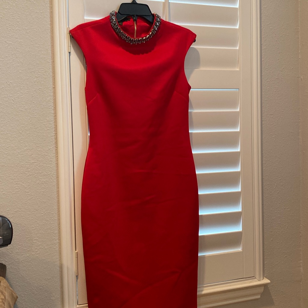 Ted Baker Elenna Embellished Midi Dress Size 3 Is A Size M